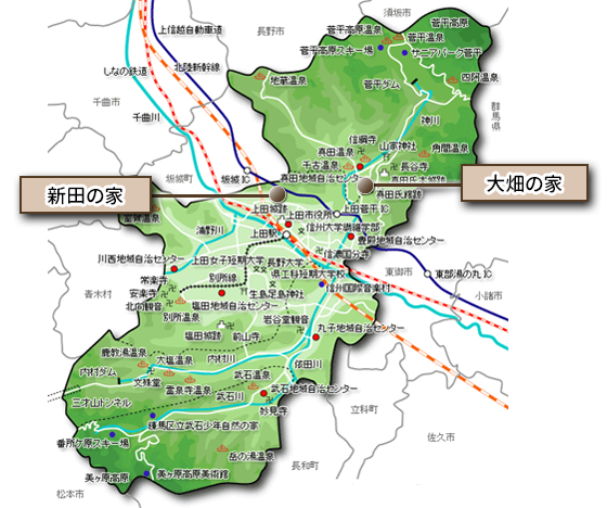 アザレアンさなだ 小規模多機能型居宅介護サービスマップ